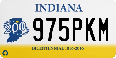 IN license plate 975PKM