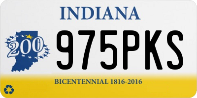 IN license plate 975PKS