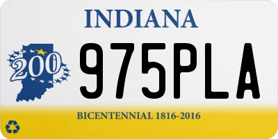 IN license plate 975PLA