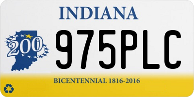 IN license plate 975PLC