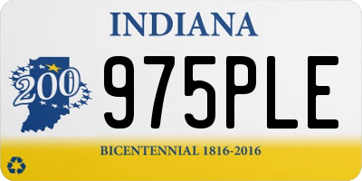 IN license plate 975PLE