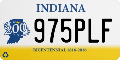 IN license plate 975PLF