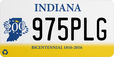 IN license plate 975PLG