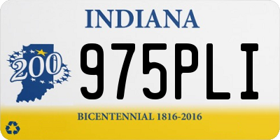 IN license plate 975PLI