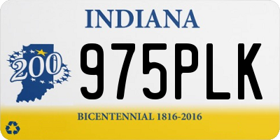 IN license plate 975PLK