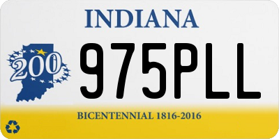 IN license plate 975PLL