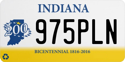 IN license plate 975PLN