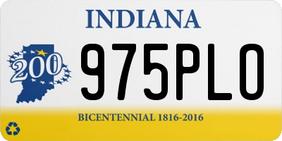 IN license plate 975PLO