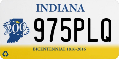 IN license plate 975PLQ