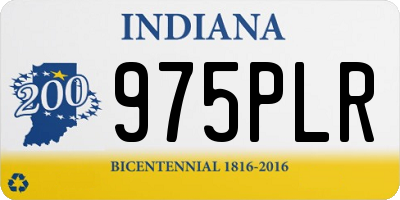 IN license plate 975PLR