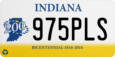 IN license plate 975PLS