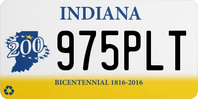 IN license plate 975PLT