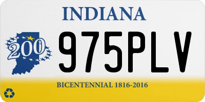 IN license plate 975PLV