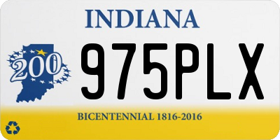 IN license plate 975PLX