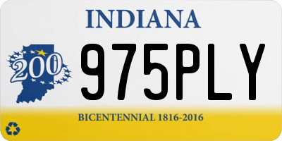 IN license plate 975PLY