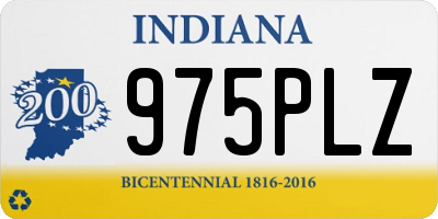 IN license plate 975PLZ