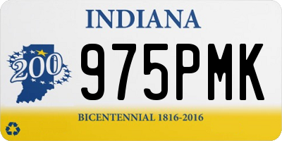 IN license plate 975PMK
