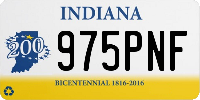 IN license plate 975PNF