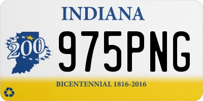IN license plate 975PNG