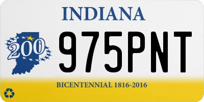 IN license plate 975PNT