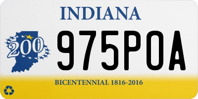 IN license plate 975POA