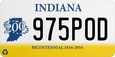 IN license plate 975POD
