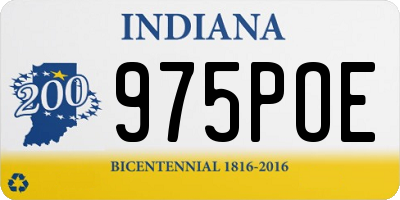 IN license plate 975POE