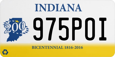 IN license plate 975POI