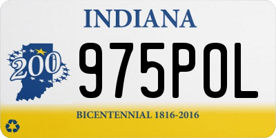 IN license plate 975POL