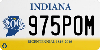 IN license plate 975POM