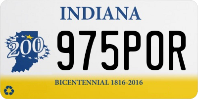 IN license plate 975POR