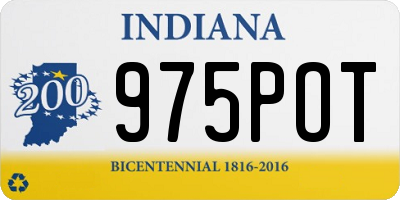 IN license plate 975POT