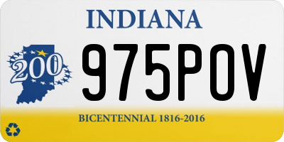 IN license plate 975POV
