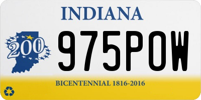 IN license plate 975POW