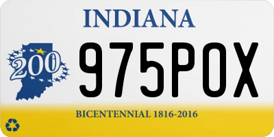 IN license plate 975POX