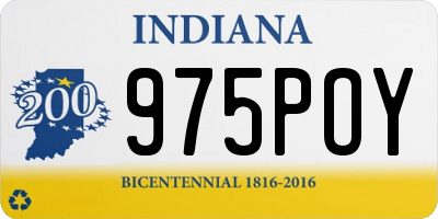 IN license plate 975POY