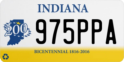IN license plate 975PPA