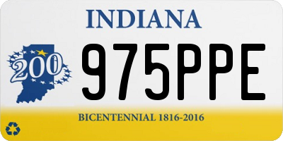 IN license plate 975PPE