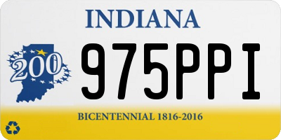 IN license plate 975PPI