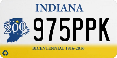 IN license plate 975PPK