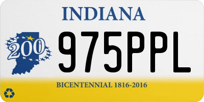 IN license plate 975PPL