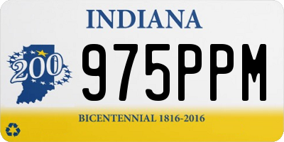 IN license plate 975PPM