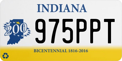 IN license plate 975PPT