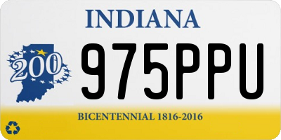 IN license plate 975PPU