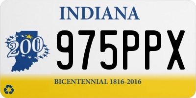 IN license plate 975PPX
