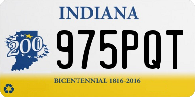 IN license plate 975PQT