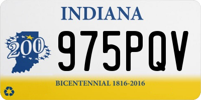 IN license plate 975PQV