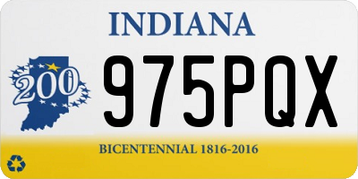 IN license plate 975PQX