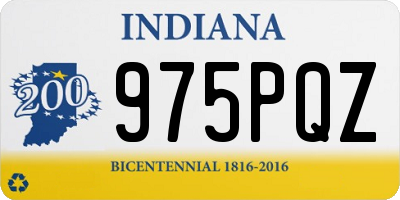 IN license plate 975PQZ
