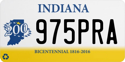 IN license plate 975PRA